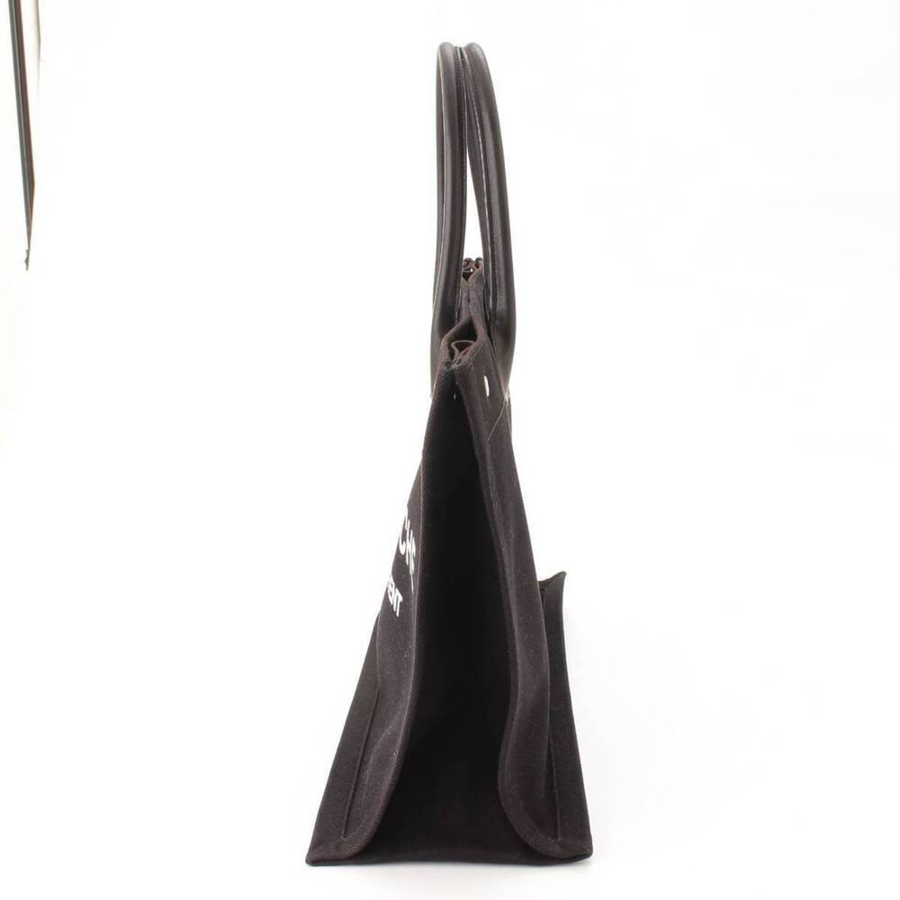Saint Laurent Rive Gauche Canvas Tote Bag Black - Picture 2 of 9